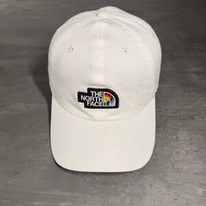 The North Face Hat White Black Rainbow Cotton‎ Adjustable Strap Gorpcore Outdoor